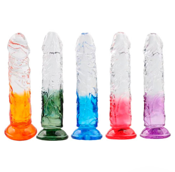 TWO COLOR DILDO WITH DUCKER