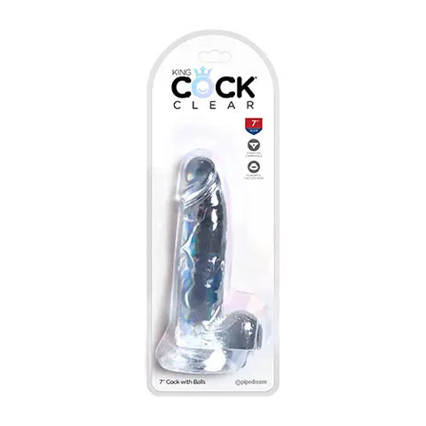 Clear 7″ Cock with Balls